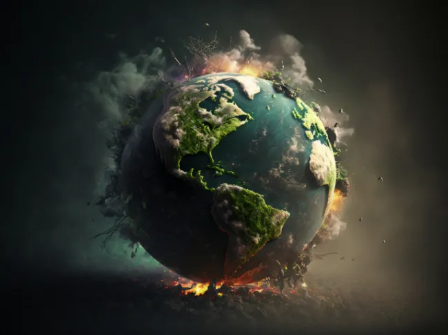 earth burning